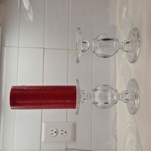 Glass Candlesticks Pedestals